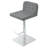 Swivel Upholstered Adjustable Height Bar Stool by sohoConcept