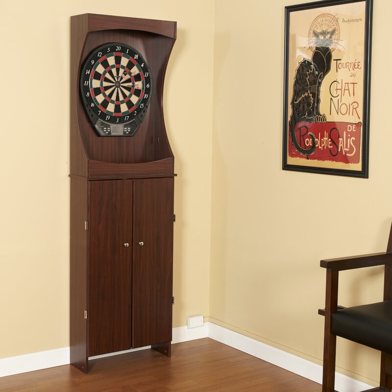 Hathaway Games Outlaw Free Standing Dartboard And Cabinet Set With