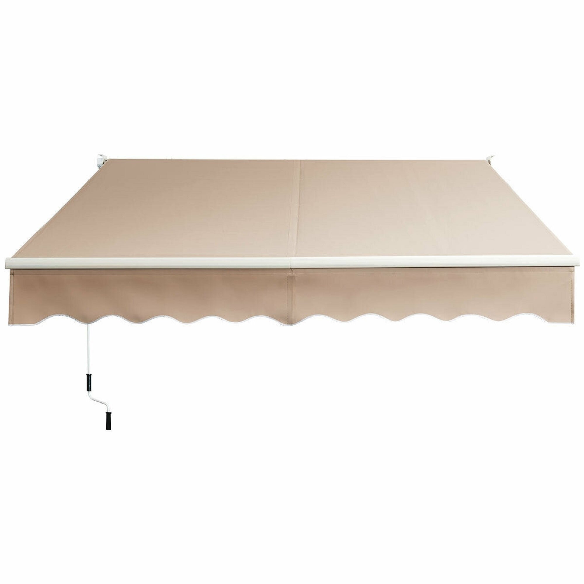 K Like Manual Retraction Patio Awning In Beige Wayfair