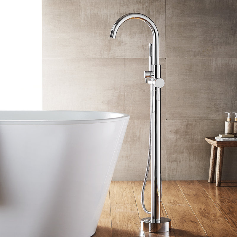 Vinnova Berkeley Single Handle Floor Mount Freestanding Tub Filler