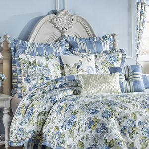 Floral Engagement 4 Piece Reversible Comforter Set