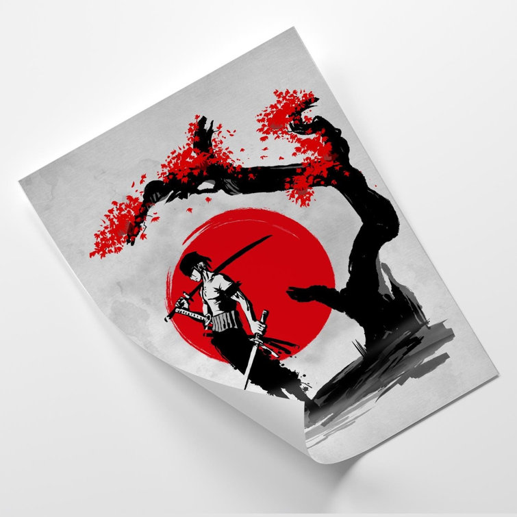 Maturi Poster, Samurai Under Cherry Tree, Manga | Wayfair.co.uk