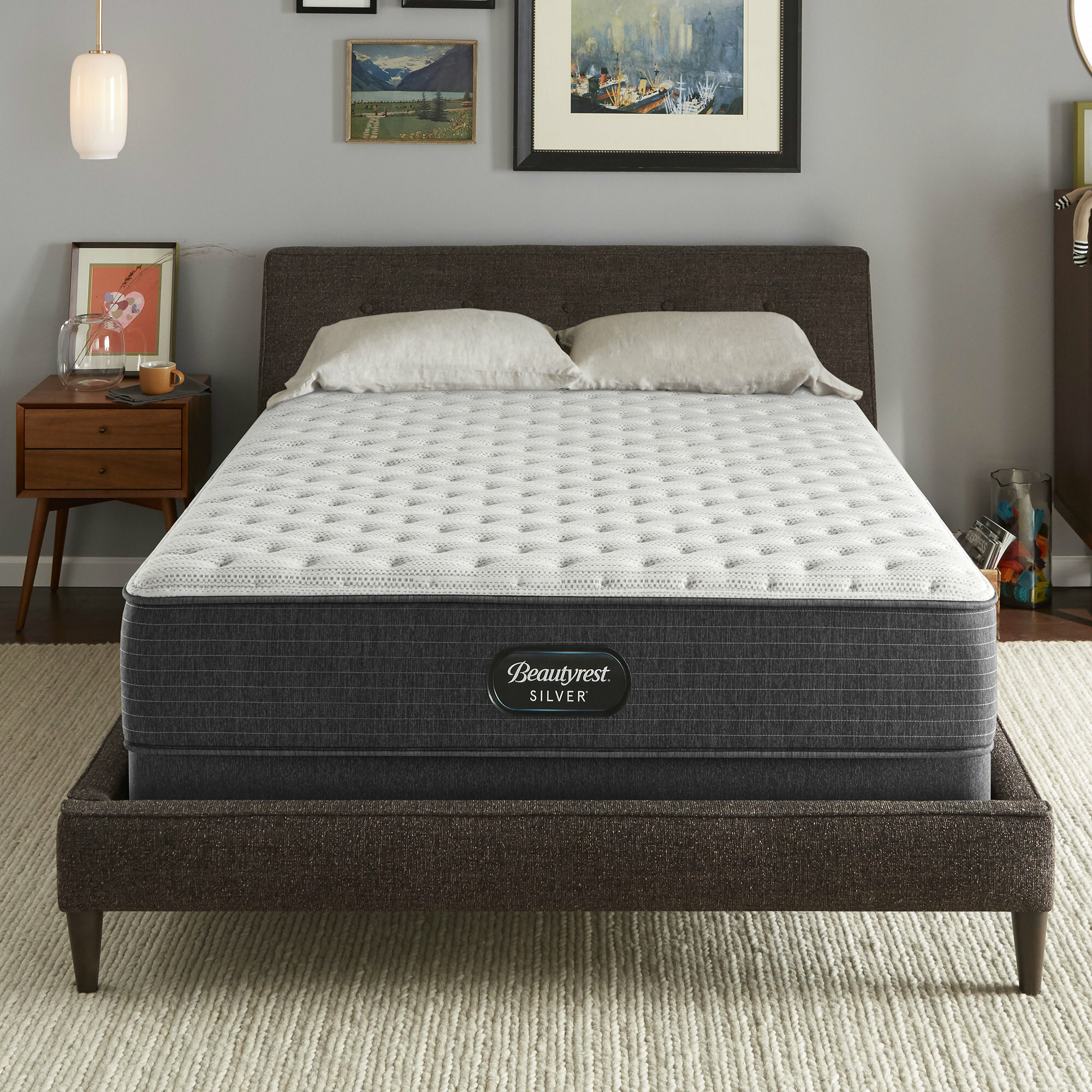 Legacy Single-Sided Twin Size Medium Firm Mattress and Low 5" Box Spring Set 
