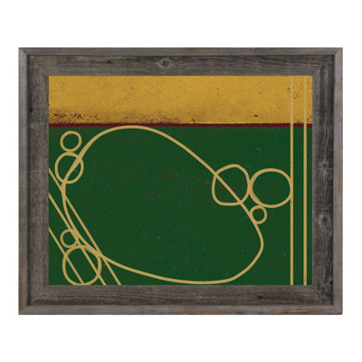 Circles on Emerald Framed Painting Print on Canvas Click Wall Art