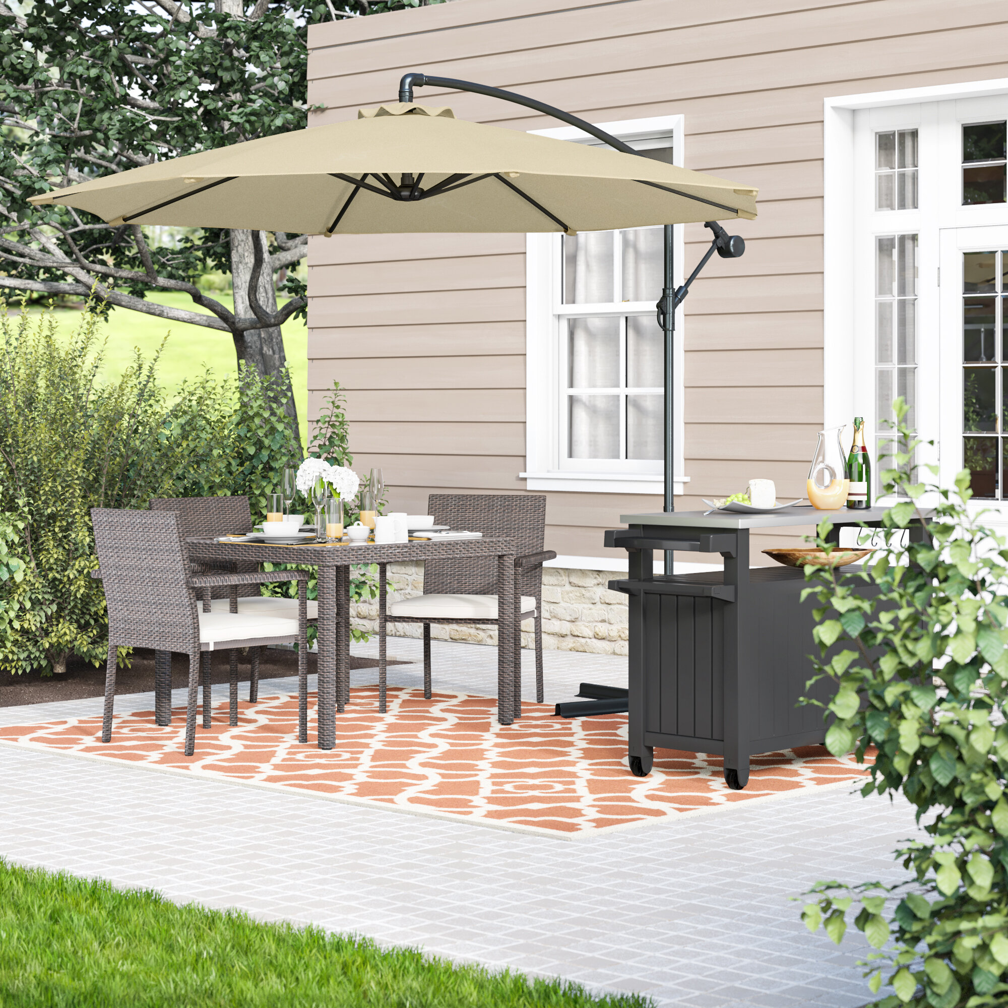 Freeport Park Conte 10 5 Cantilever Umbrella Reviews Wayfair