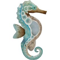 Plug In Fish Night Light with Low Wattage Blue light and Nautical Theme 