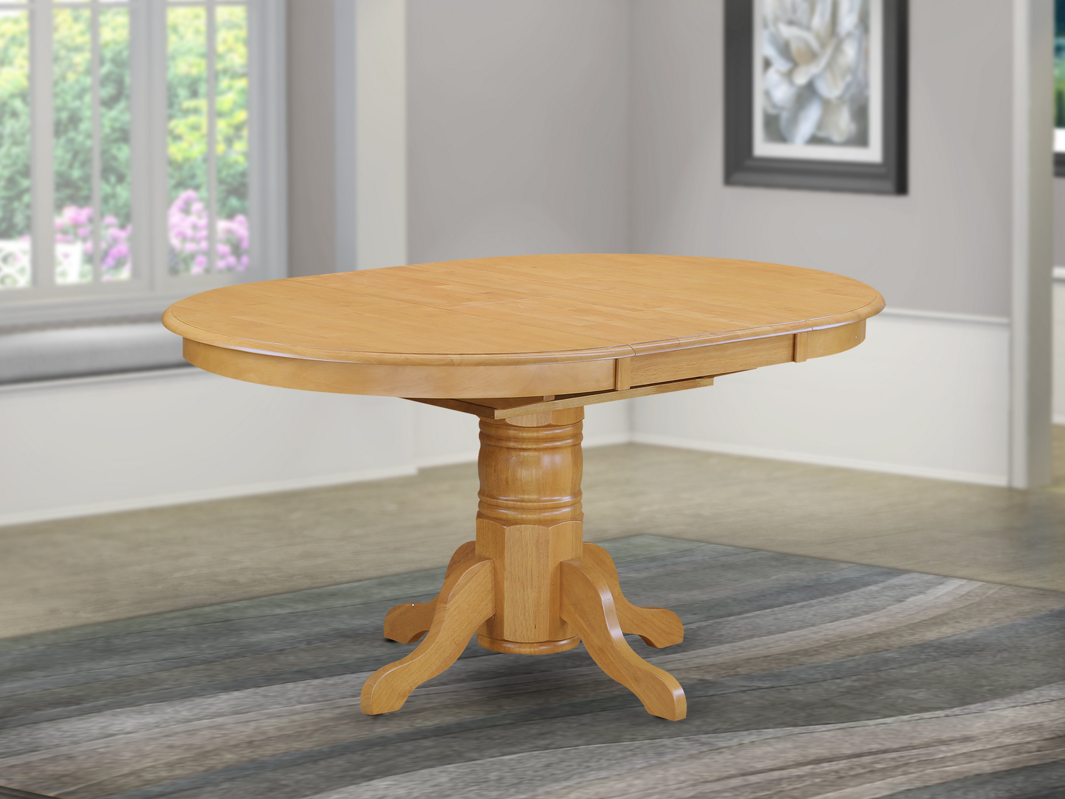Alcott Hill® Emmaline Butterfly Leaf Solid Wood Pedestal Dining Table