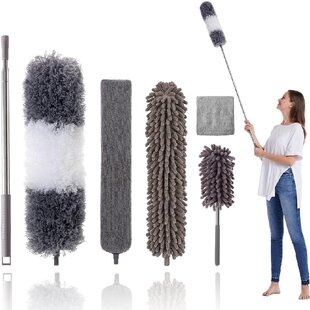 Extendable Cleaning Brush Duster Microfiber Telescopic Feather Extend Tool Home 