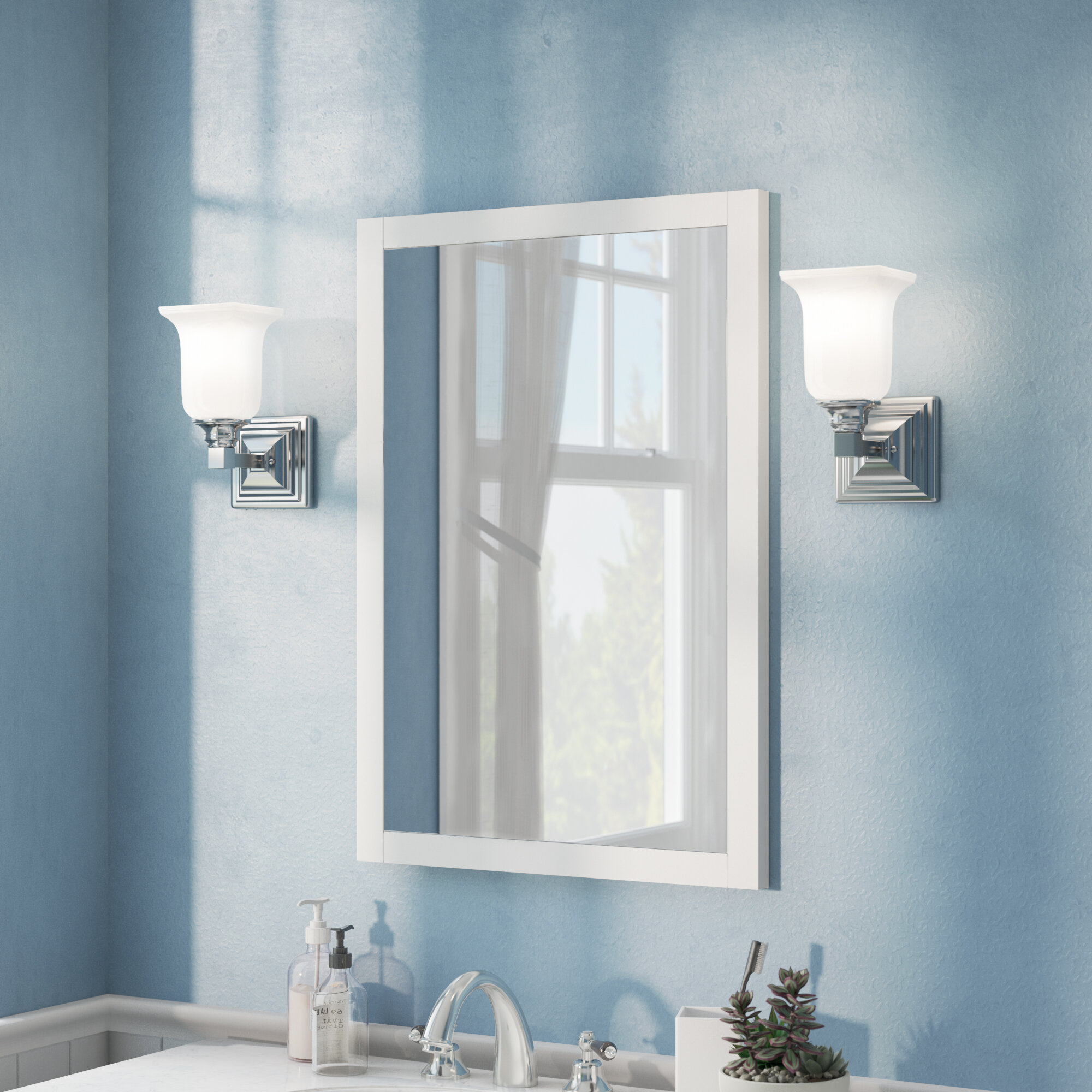 Gracie Oaks Lindstrom Modern Contemporary Bathroom Vanity Mirror Reviews Wayfair
