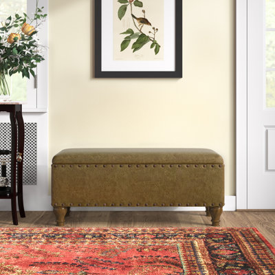Bedlington Faux Leather Upholstered Flip Top Storage Bench