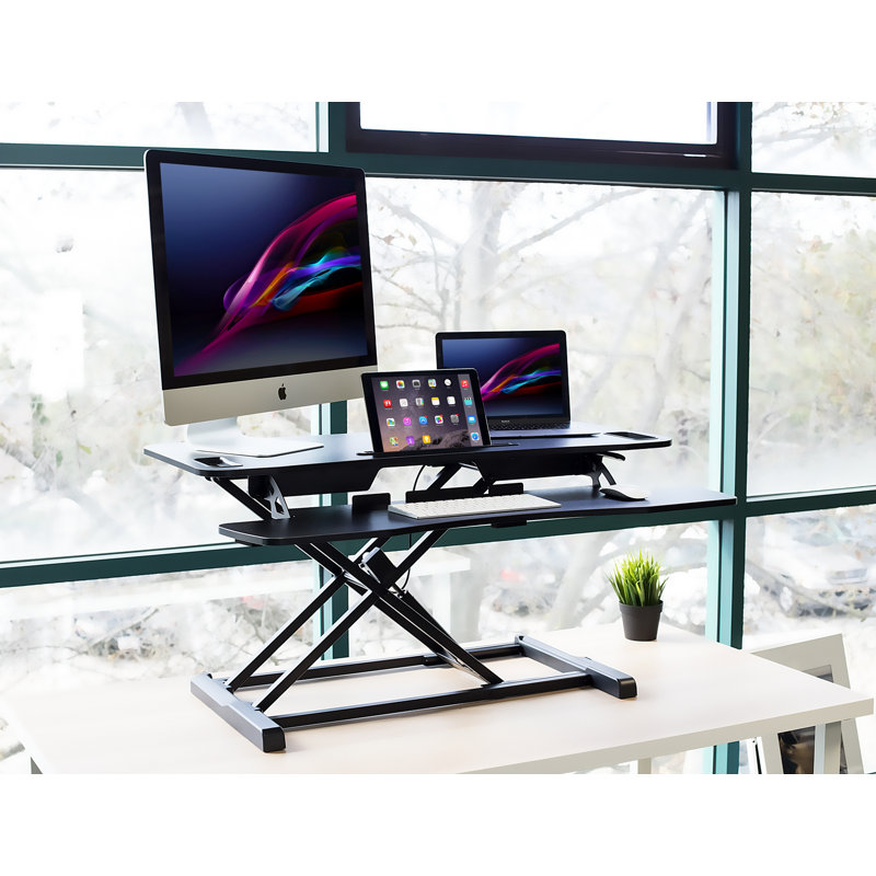 Mount It Dual Monitors Height Adjustable Standing Desk Converter