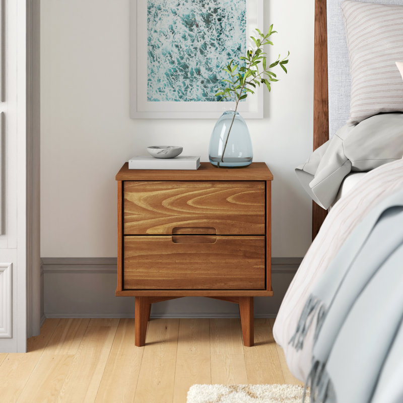 Larson 2 - Drawer Solid Wood Nightstand