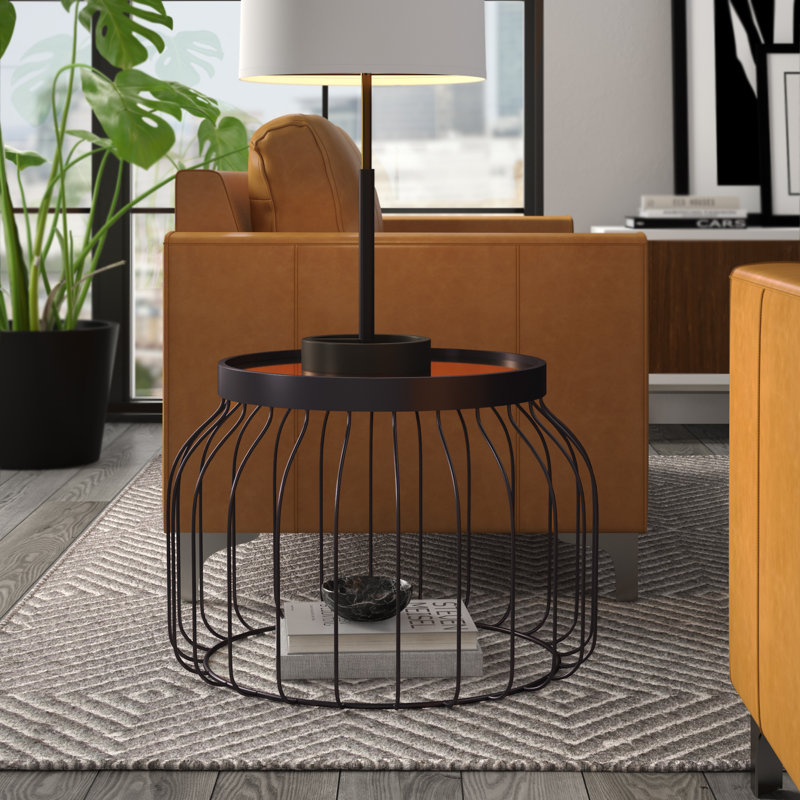 Mercury Row Cutlip Bird Cage Tray Top Frame End Table Wayfair