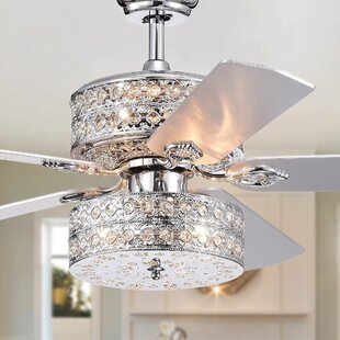 52 Parma Chandelier 5 Blade Ceiling Fan