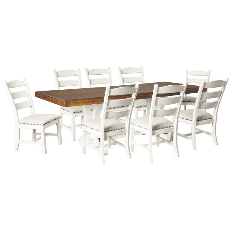 valebeck dining table and 6 chairs