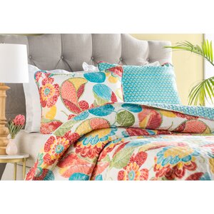 Carnuel 3 Piece Reversible Coverlet Set