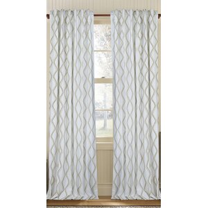 Enlace Geometric Semi-Sheer Rod Pocket Single Curtain Panel