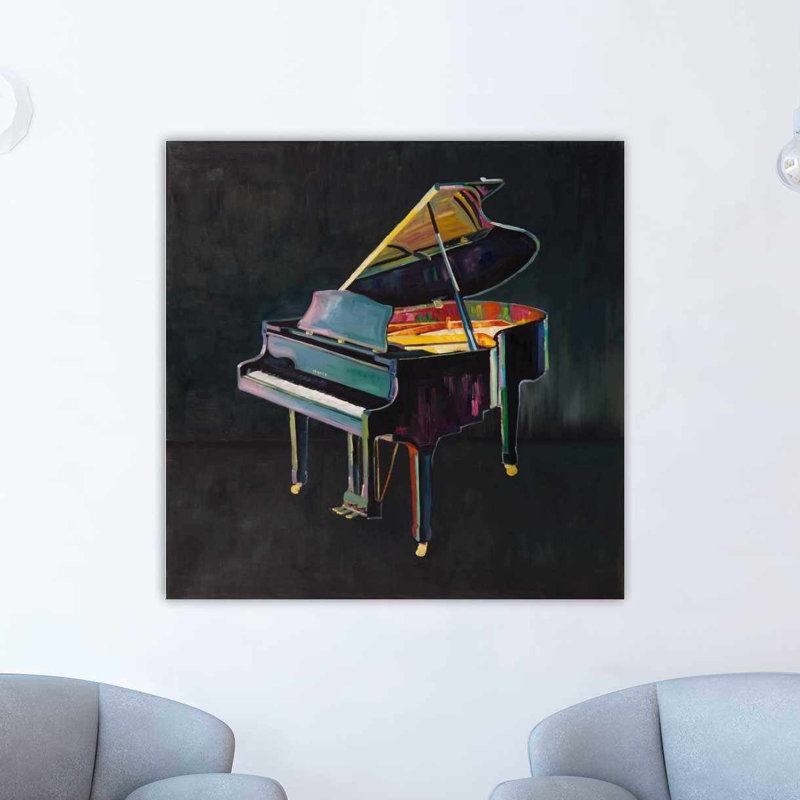 Winston Porter Realistic Piano Oil Painting Print On Wrapped