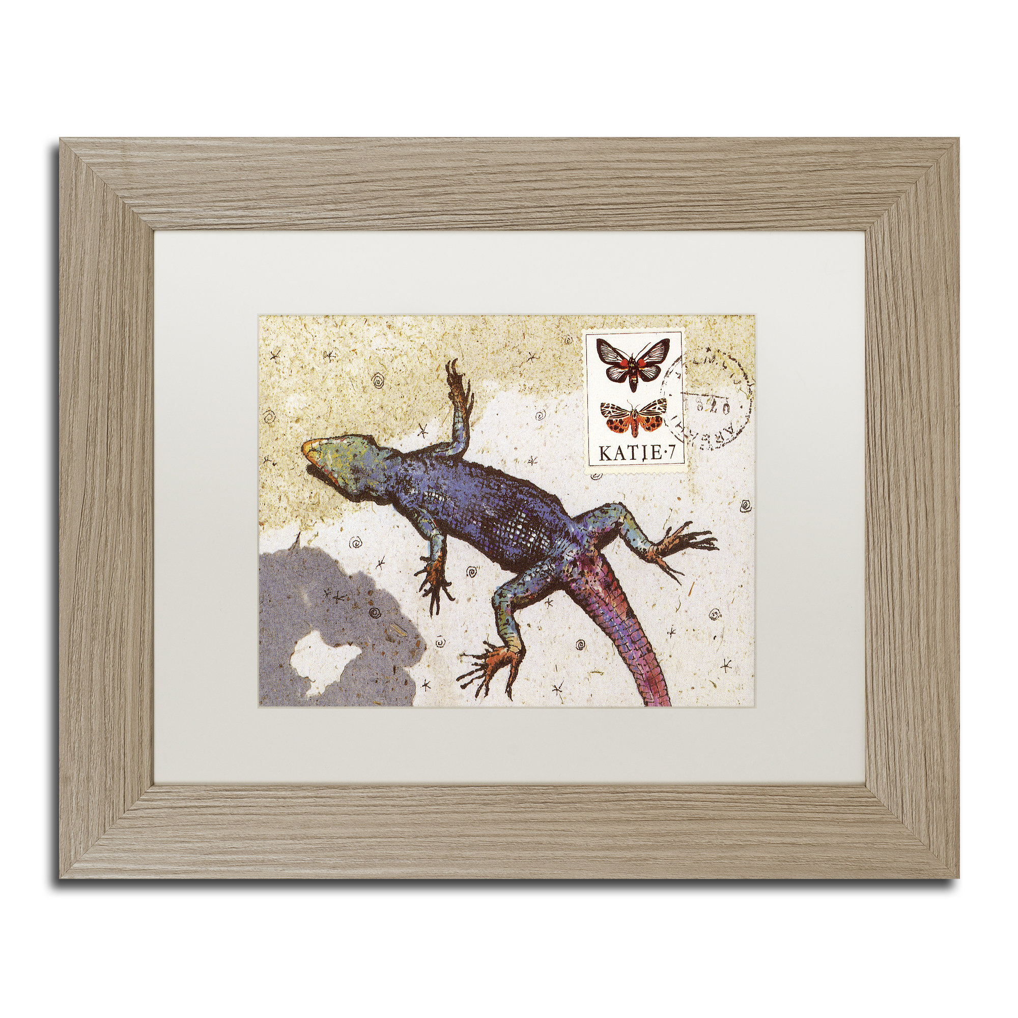 Trademark Art Rainbow Lizard By Nick Bantock Picture Frame Graphic Art Print On Canvas Wayfair