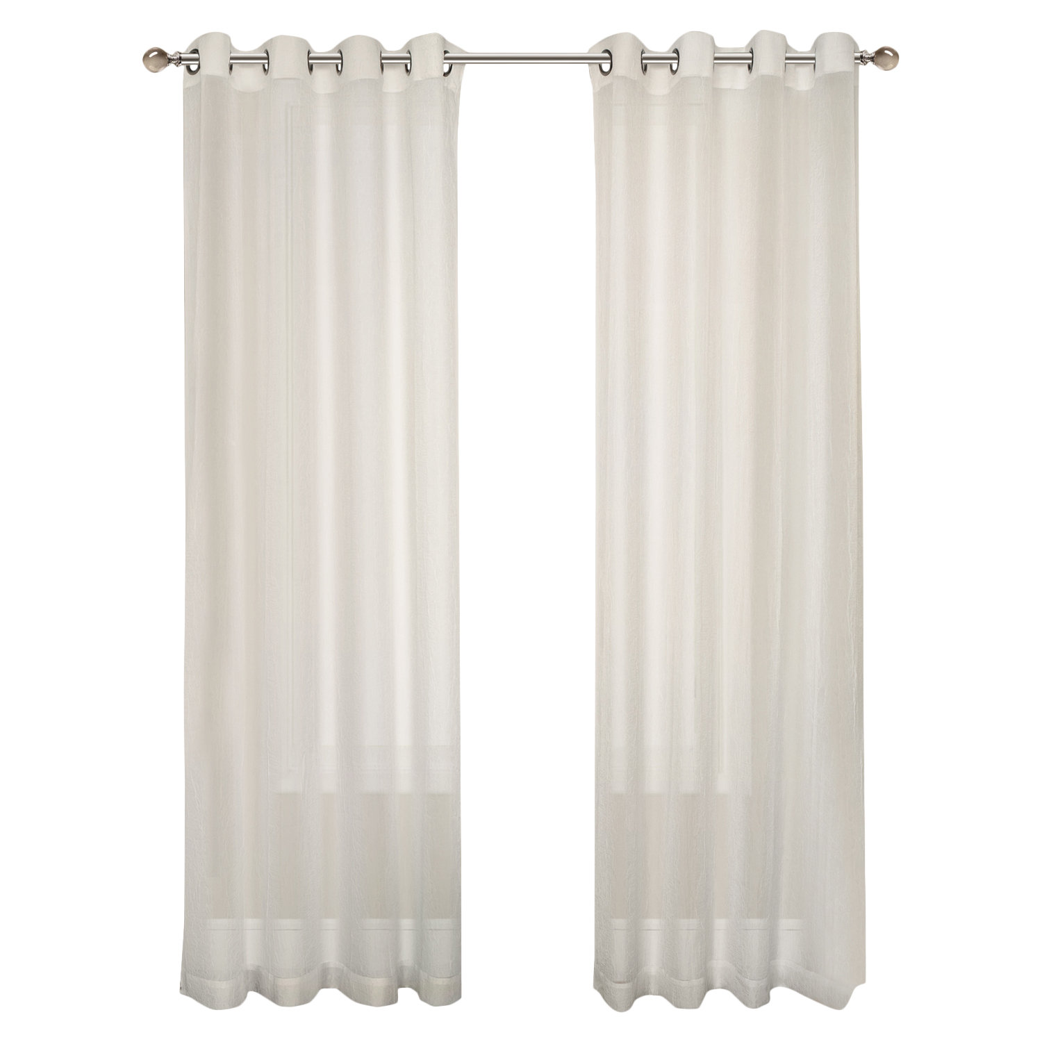Lark Manor Ortley Crushed Voile Solid Sheer Grommet Curtain Panel