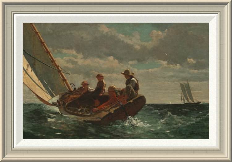 Vault W Artwork Breezing Up by Winslow Homer - Picture Frame Print ...