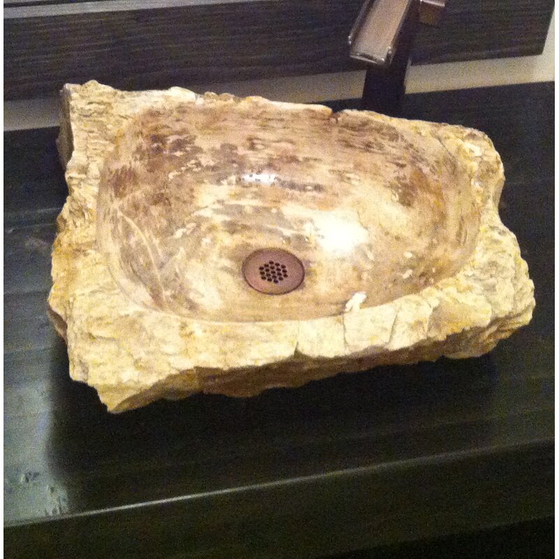 Natural Stone Petrified Wood Specialty Vessel Bathroom Sink