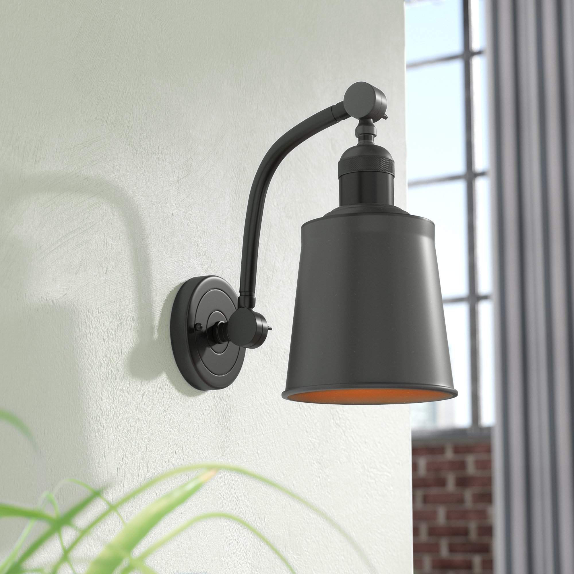 Three Posts Lavender Hill 1 Light Dimmable Armed Sconce Reviews Wayfair