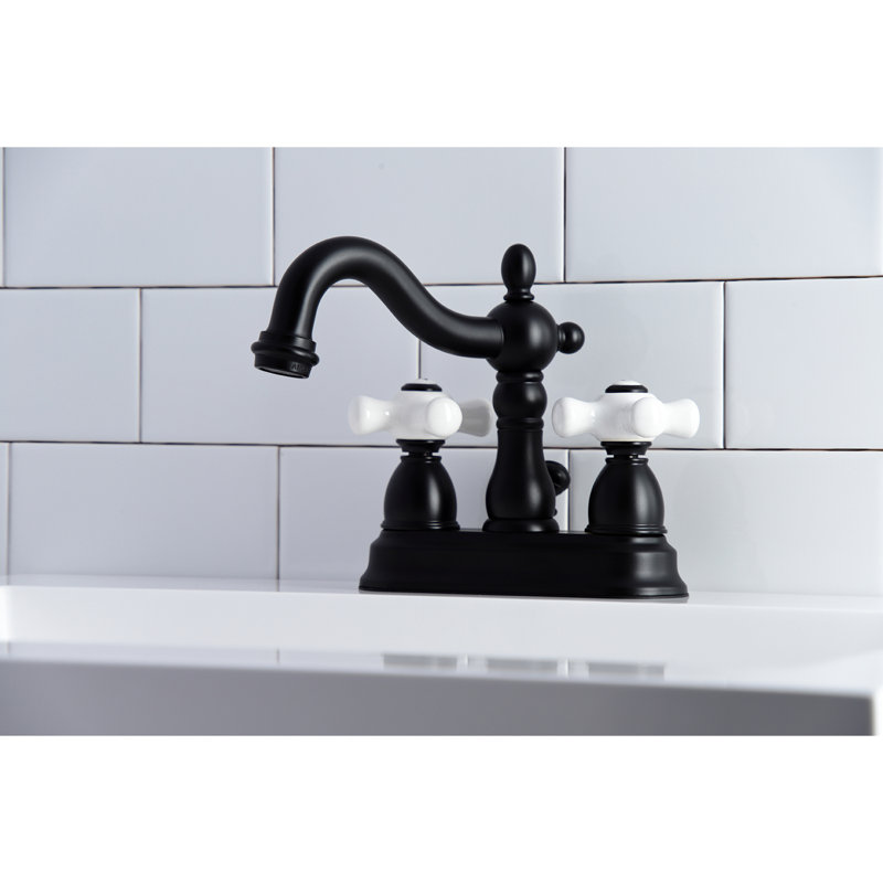 Kingston Brass Heritage Centerset Bathroom Faucet With Drain