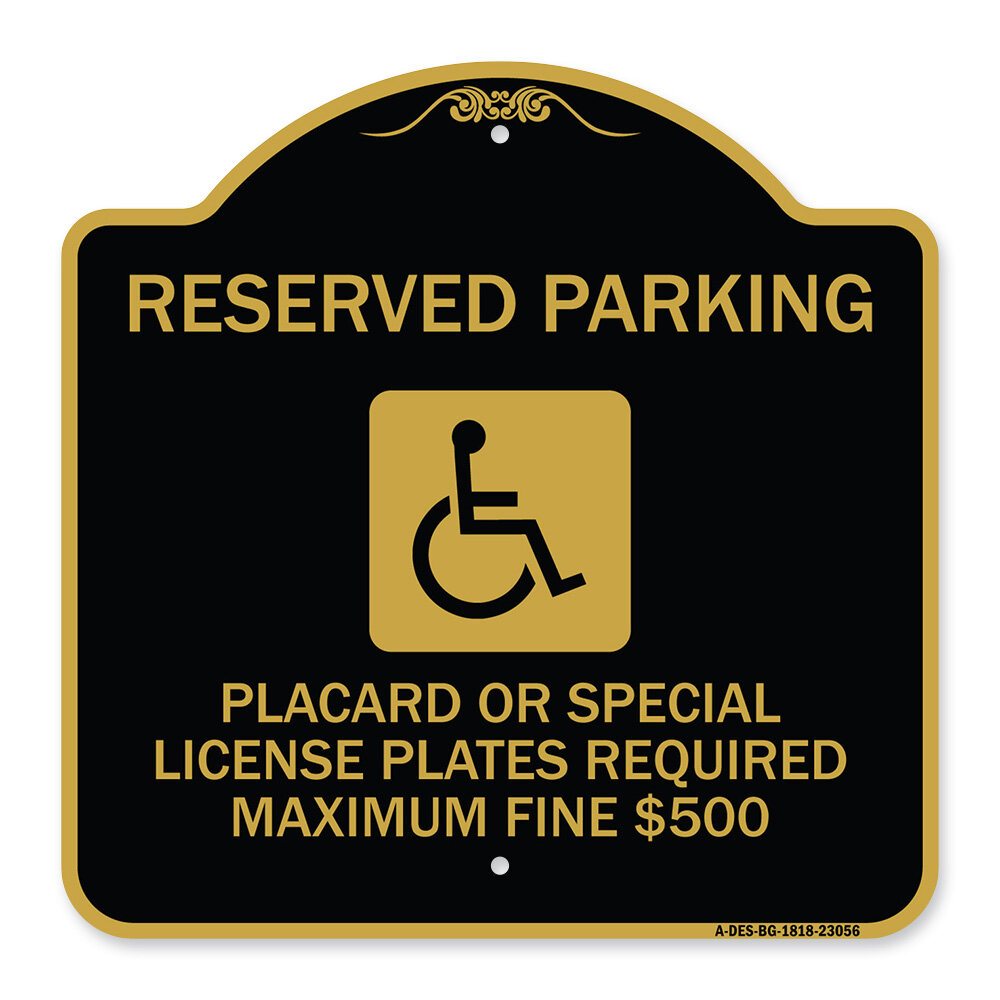 Signmission Designer Series Sign - Reserved Parking Placard Or Special ...