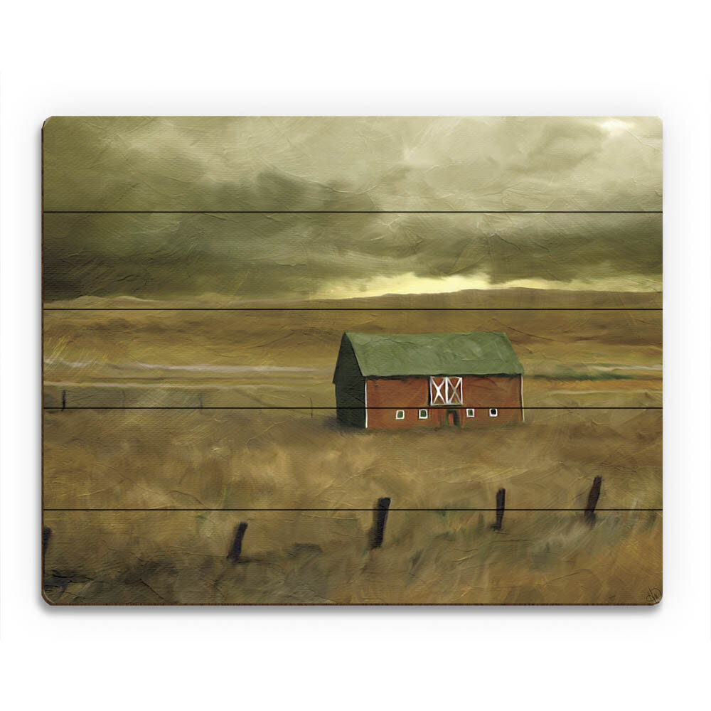 Click Wall Art Old Barn Painting Print On Wood Wayfair