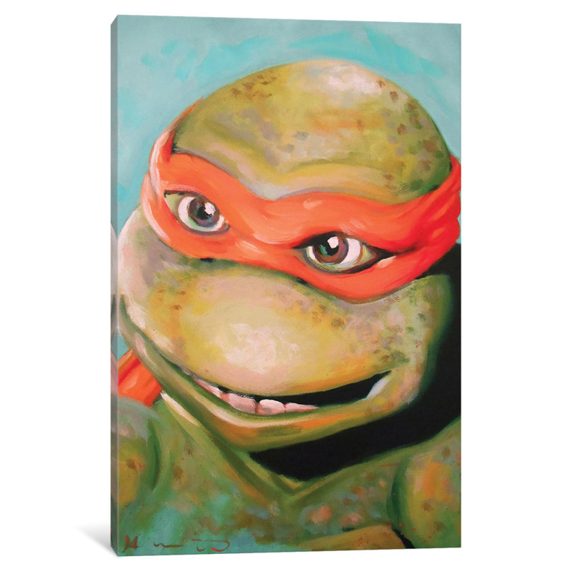 East Urban Home Vintage Ninja Turtles Mikey Painting On Wrapped