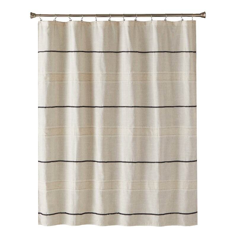 Winston Porter Artie Striped Single Shower Curtain & Reviews | Wayfair