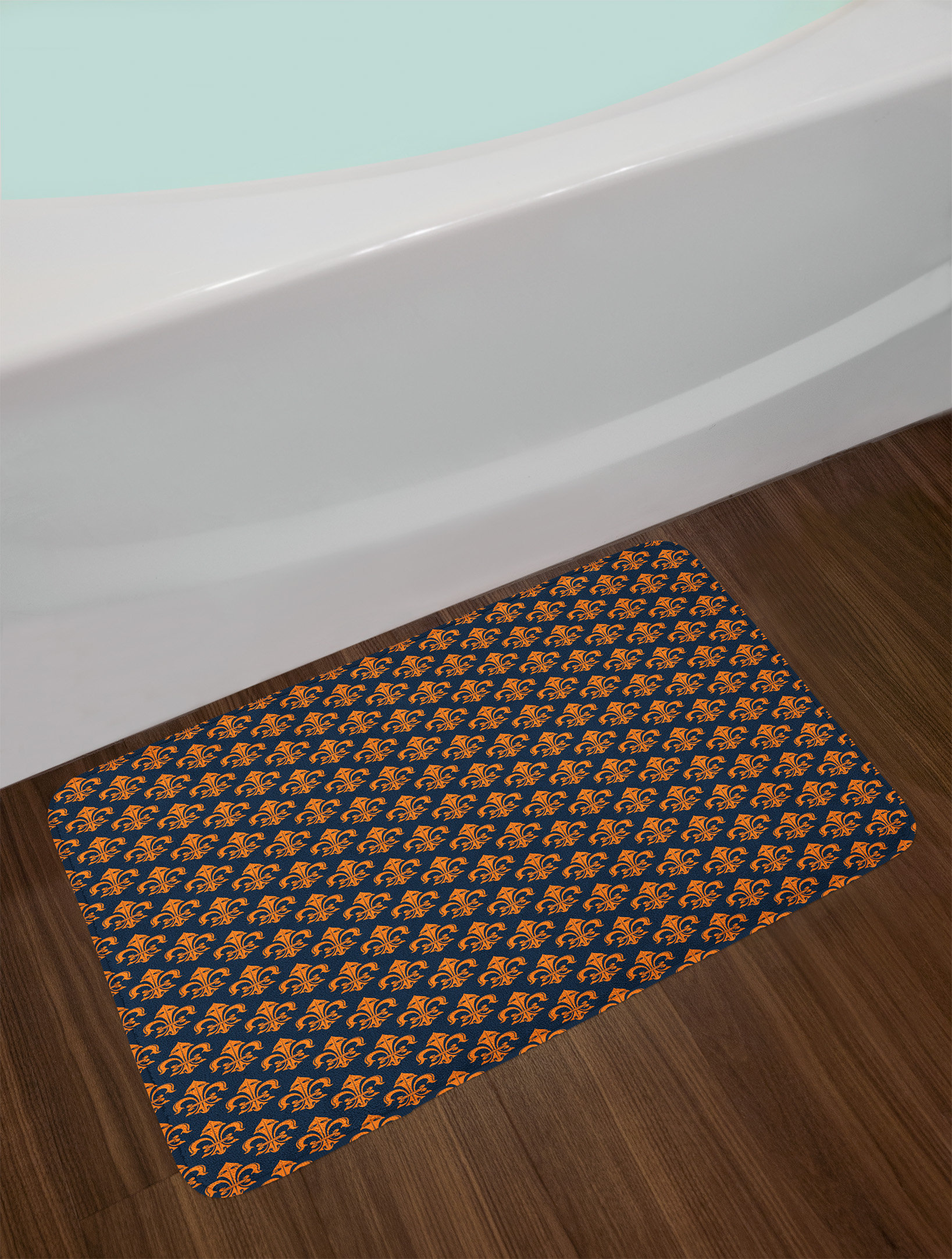 East Urban Home Western Fleur De Lis Bath Rug Wayfair
