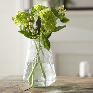 Recycled Green Bubble Glass Table Vase