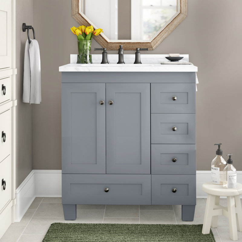 25 Inch Gillian Brown Small Bathroom Vanity 9805tk