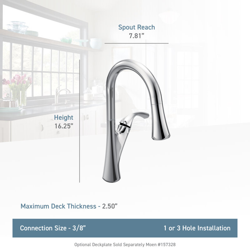 9124srs C Moen Notch Bar Faucet With Reflex Power Boost And