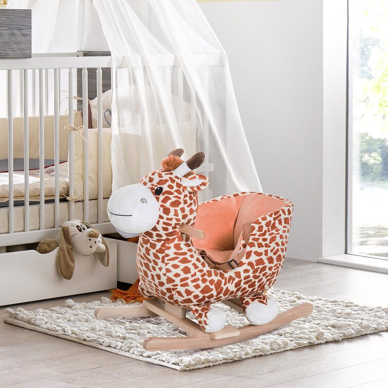 giraffe plush nursery rocker