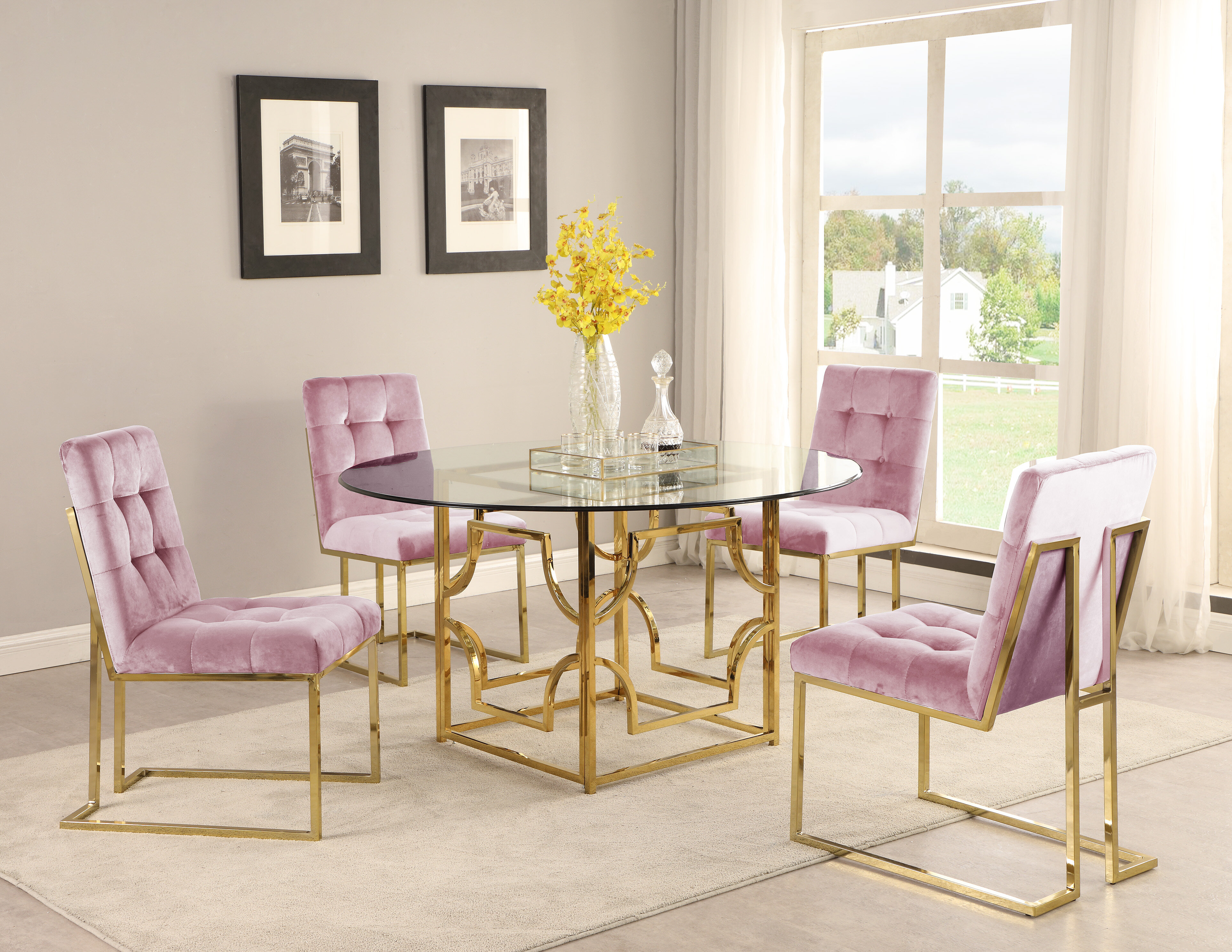 Everly Quinn Schacht 4 - Person Dining Set & Reviews | Wayfair