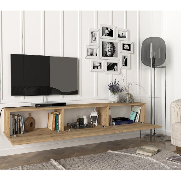 Floating shelf wall-mounted TV cabinet shelf for Blu-ray player/TV box/A / 150cm TV console hanger TV background wall shelf 