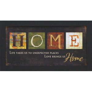 'Love Brings Us Home' Framed Textual Art