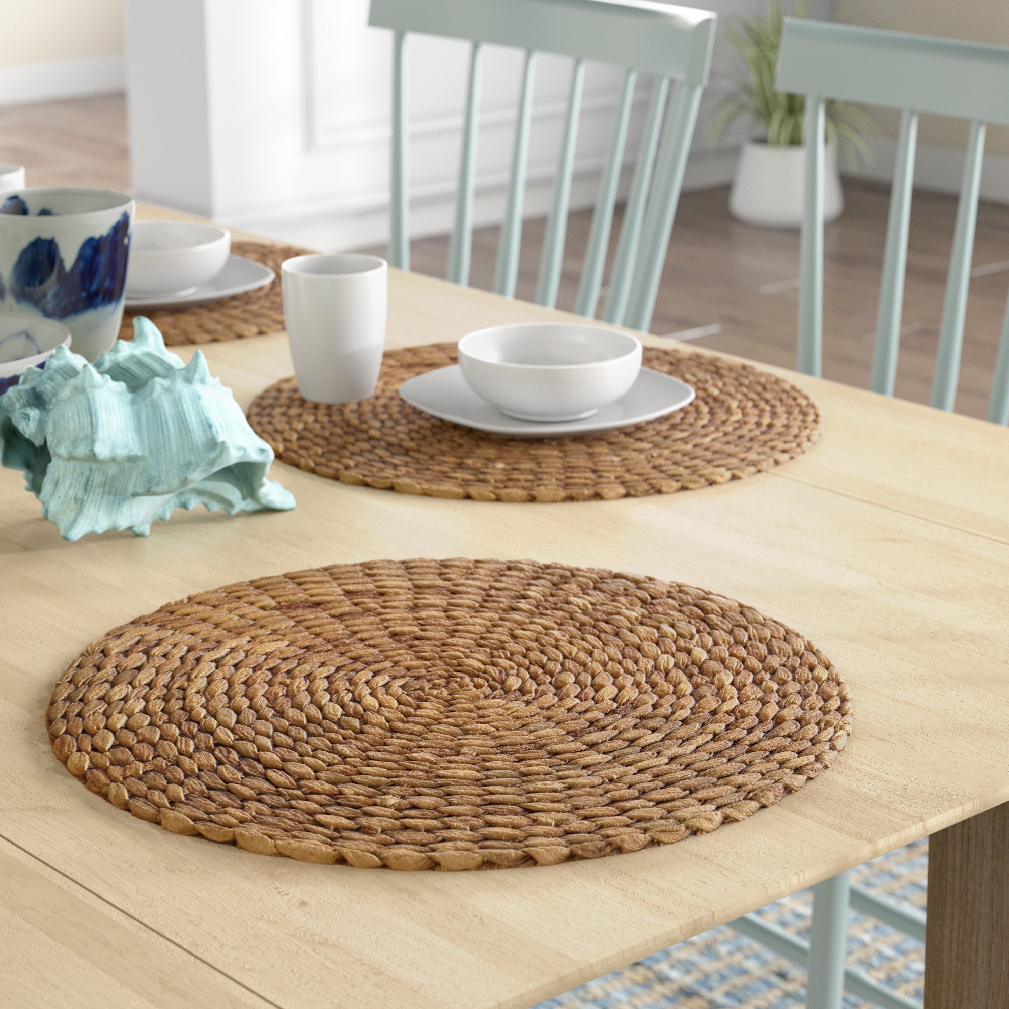 Radburn Round Water Hyacinth 15 Placemat