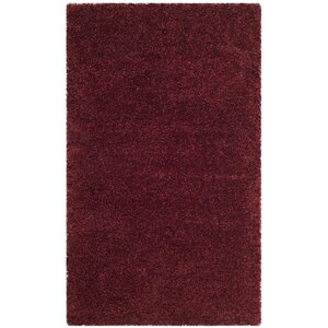 Psyche Shag Maroon Area Rug