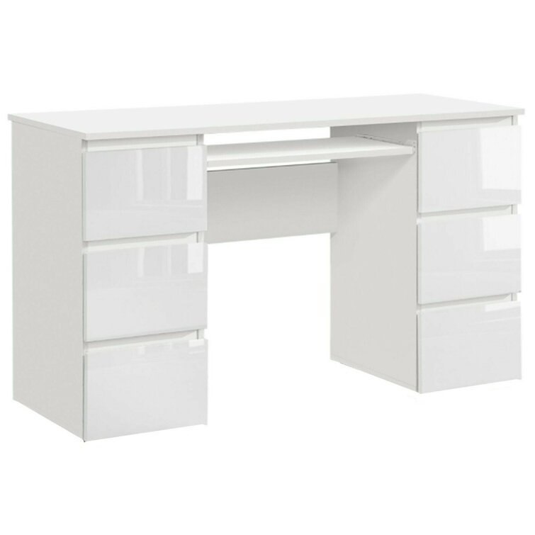 wayfair white gloss desk