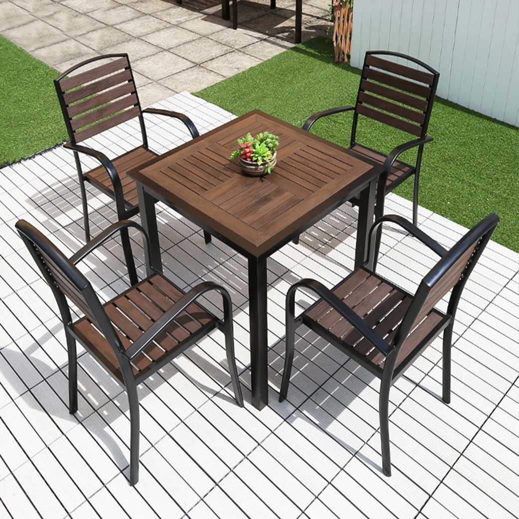 Wildon Home® Comstock Square 4 Person Outdoor Dining Set Wayfair