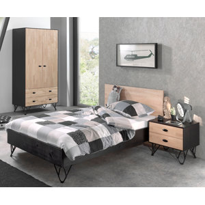 3-tlg. Schlafzimmer-Set William, 120 x 200 cm vo..
