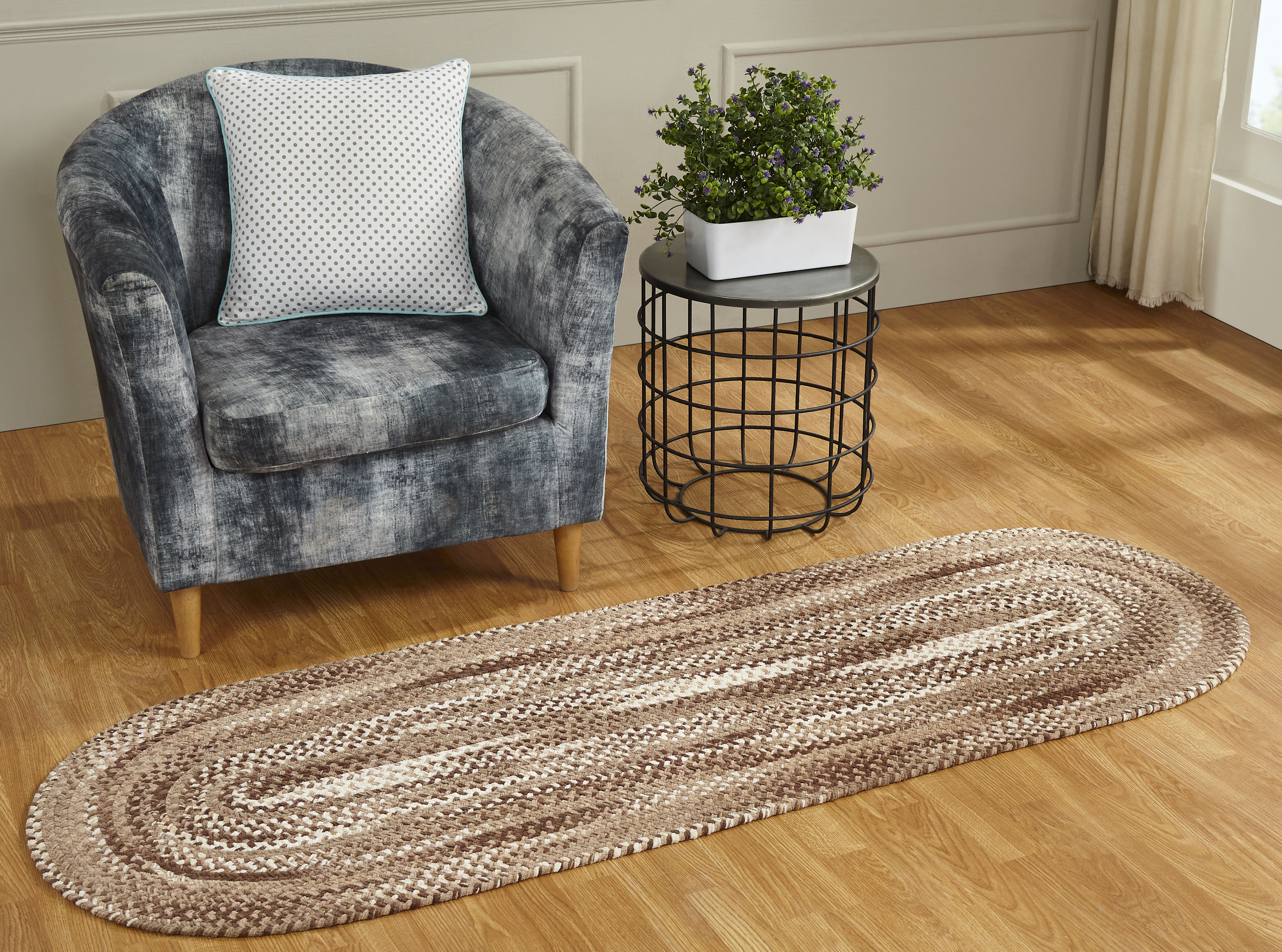 Living Room Handcrafted Indoor Outdoor Geometric Ombre Pattern Textured Reversible Durable Flat Braid Colorful Green Deep Blue Area Rug for Bedroom Traditional 2' x 5' Oval Farmhouse Braided Rug Living Room Handcrafted Indoor Outdoor Geometric Ombre Pattern Textured Reversible Durable Flat Braid Colorful Green Deep Blue Area Rug for Bedroom Traditional 2' x 5' Oval Farmhouse Braided Rug