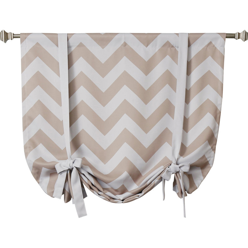 Harriet Bee Chevron Print Room Darkening Tie Up Shade Reviews
