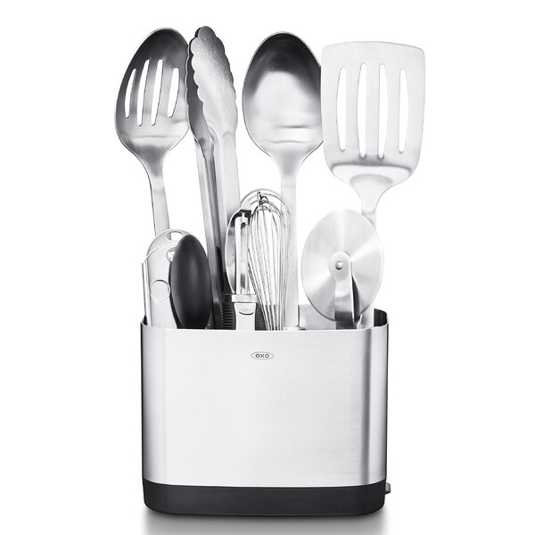 OXO 9 Piece Stainless Steel Utensil Set Wayfair   OXO 9 Piece Stainless Steel Utensil Set 