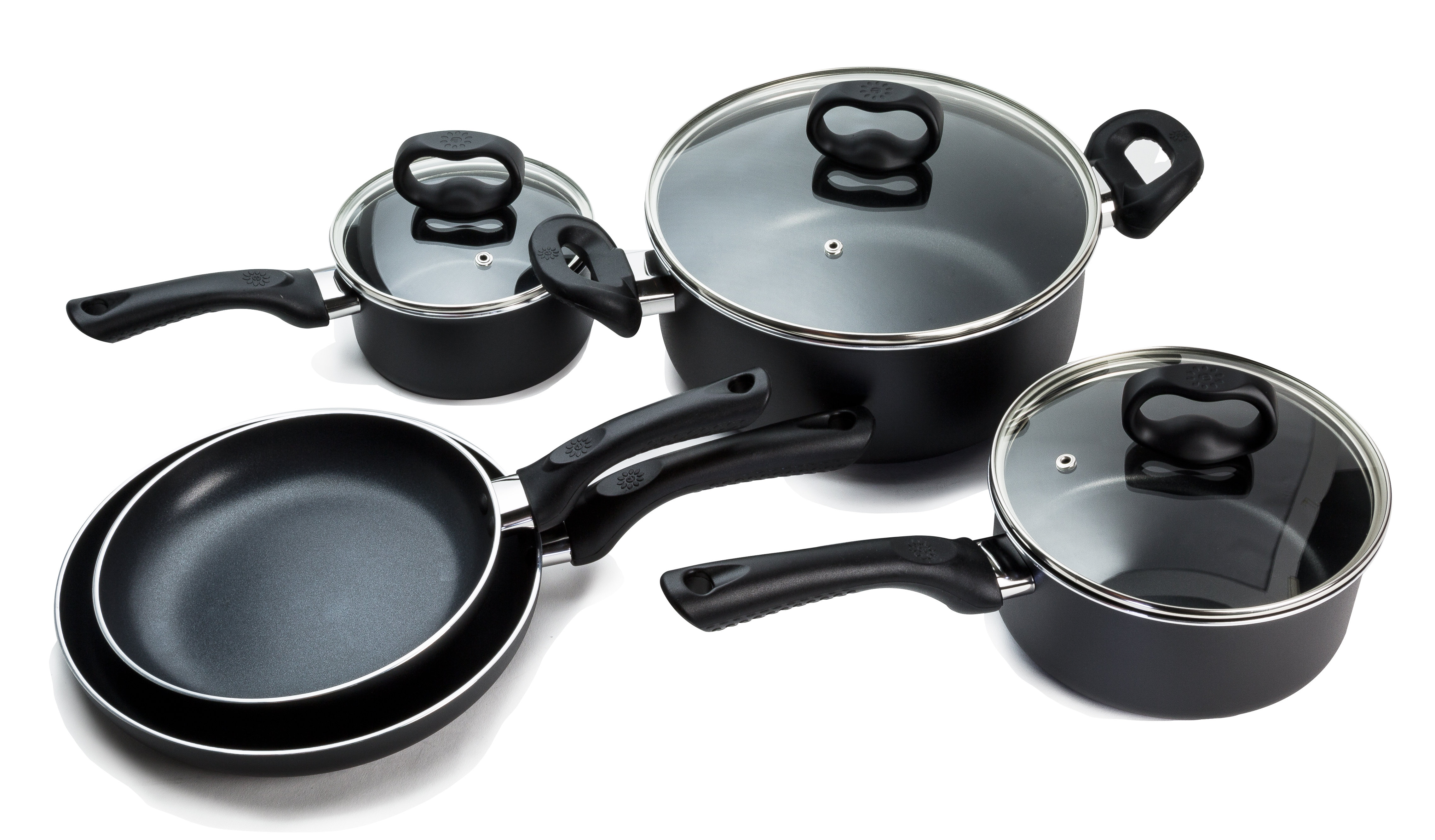 Ecolution Evolve Nonstick Cookware Set, 8-piece, Black | Wayfair