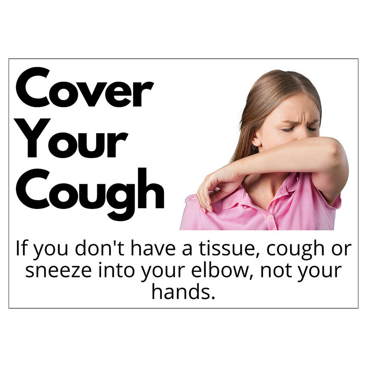 Trinx DIY Craft Cover Your Cough Peel and Stick Wall Decal | Wayfair